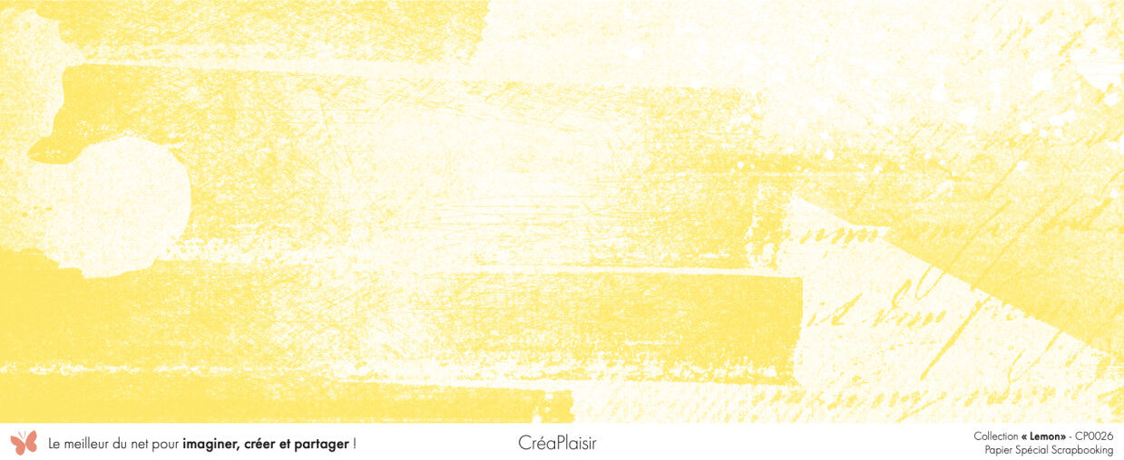 Set papiers Lemon - 6 papiers 30,5x31,5 cm + 6 papiers 12x30,5cm