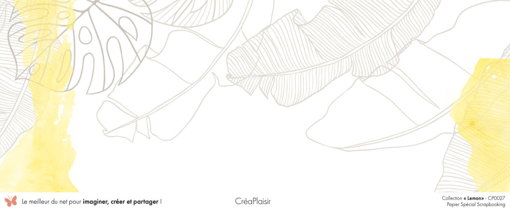 Set papiers Lemon - 6 papiers 30,5x31,5 cm + 6 papiers 12x30,5cm