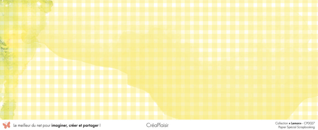 Set papiers Lemon - 6 papiers 30,5x31,5 cm + 6 papiers 12x30,5cm