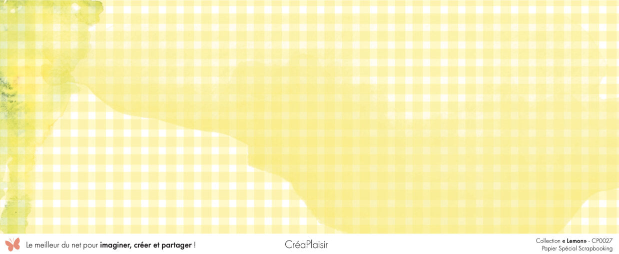 Set papiers Lemon - 6 papiers 30,5x31,5 cm + 6 papiers 12x30,5cm