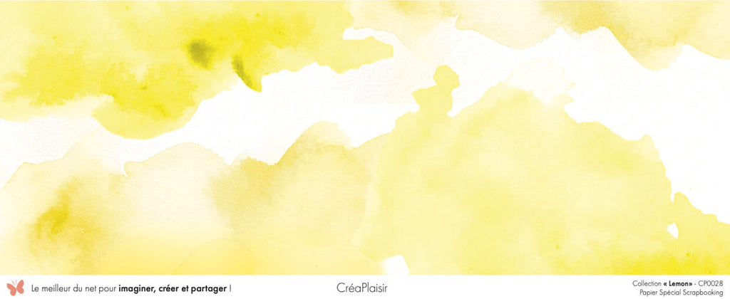 Set papiers Lemon - 6 papiers 30,5x31,5 cm + 6 papiers 12x30,5cm