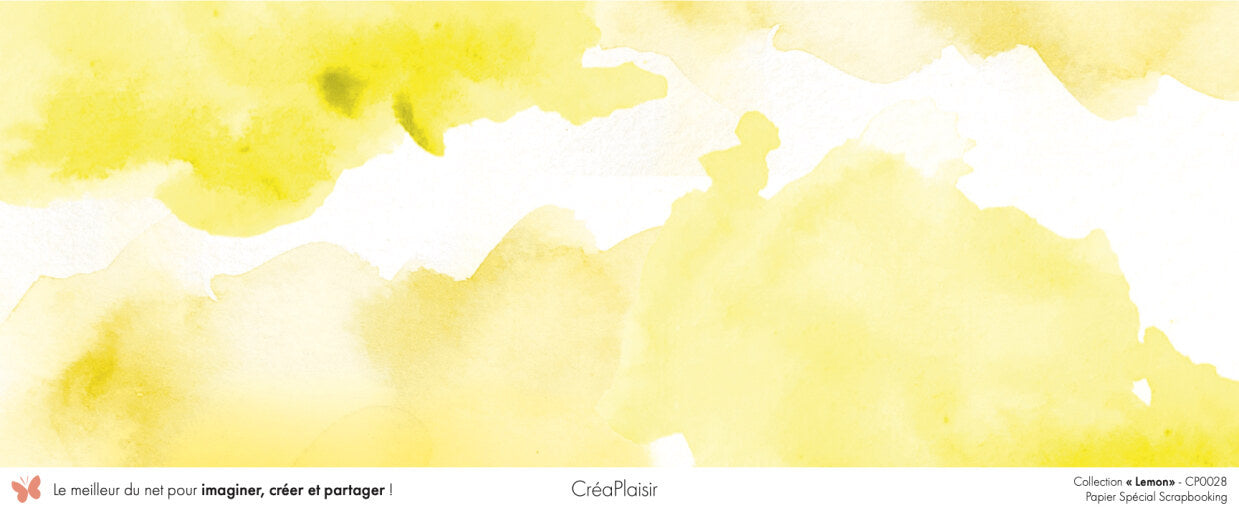 Set papiers Lemon - 6 papiers 30,5x31,5 cm + 6 papiers 12x30,5cm