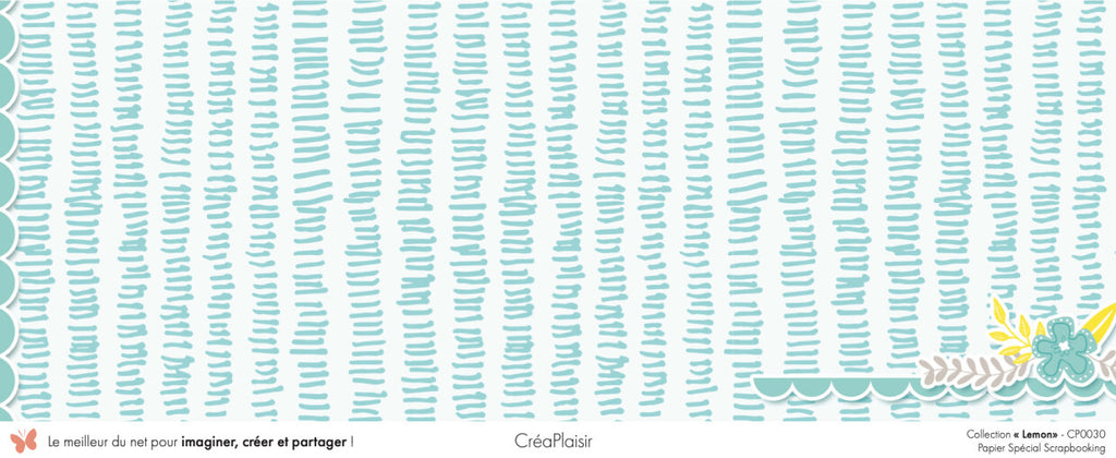 Set papiers Lemon - 6 papiers 30,5x31,5 cm + 6 papiers 12x30,5cm