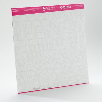Stickers Basi'Decos Les Alphabets Blanc