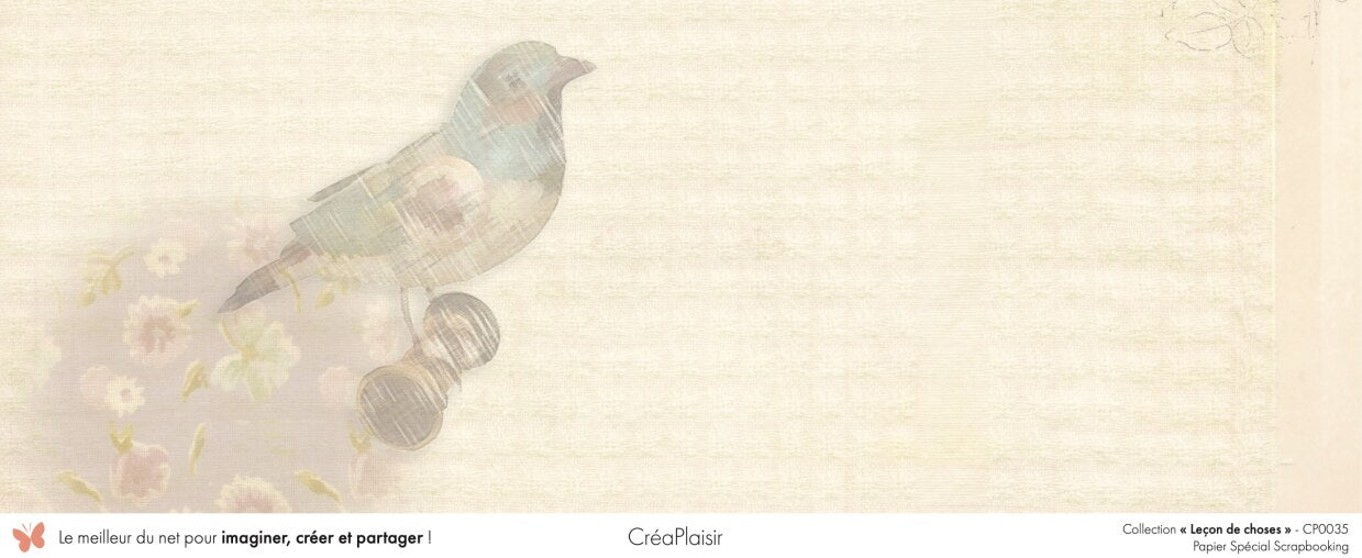 Set papiers Leçon de choses - 6 papiers 30,5x31,5 cm + 6 papiers 12x30,5cm