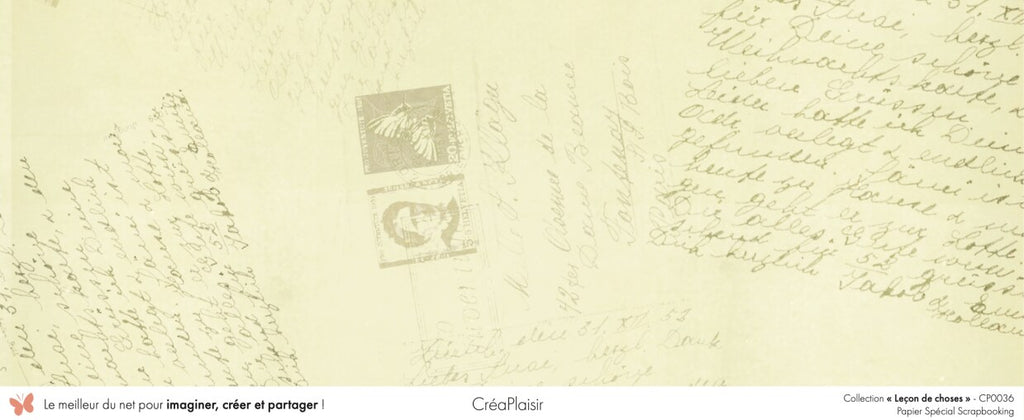 Set papiers Leçon de choses - 6 papiers 30,5x31,5 cm + 6 papiers 12x30,5cm