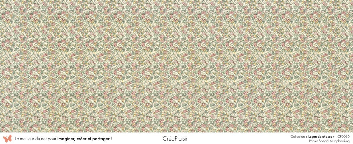 Set papiers Leçon de choses - 6 papiers 30,5x31,5 cm + 6 papiers 12x30,5cm