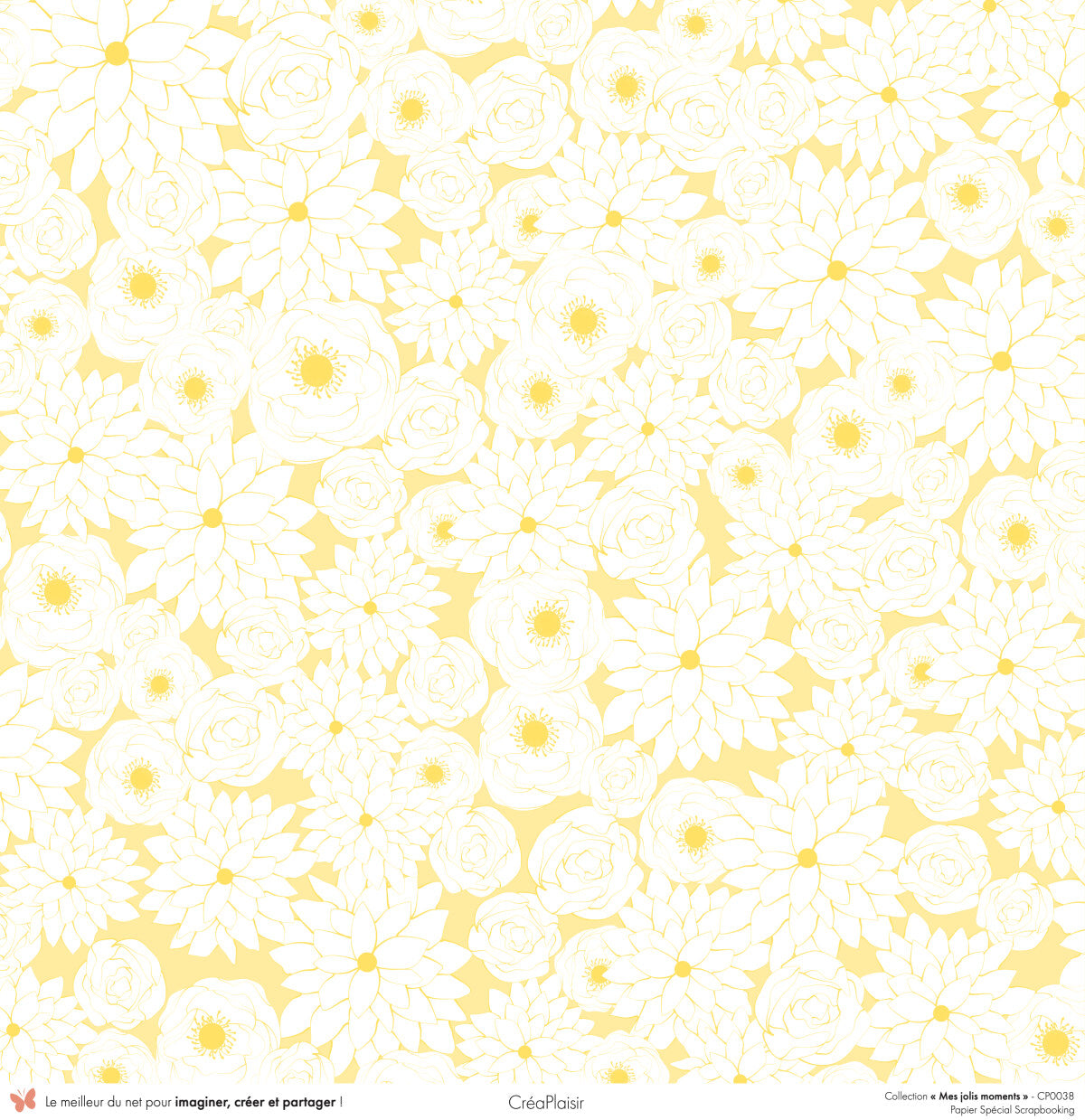 Set 12 papiers Mes jolis moments - 6 papiers 30,5x31,5 cm + 6 papiers 12x30,5cm