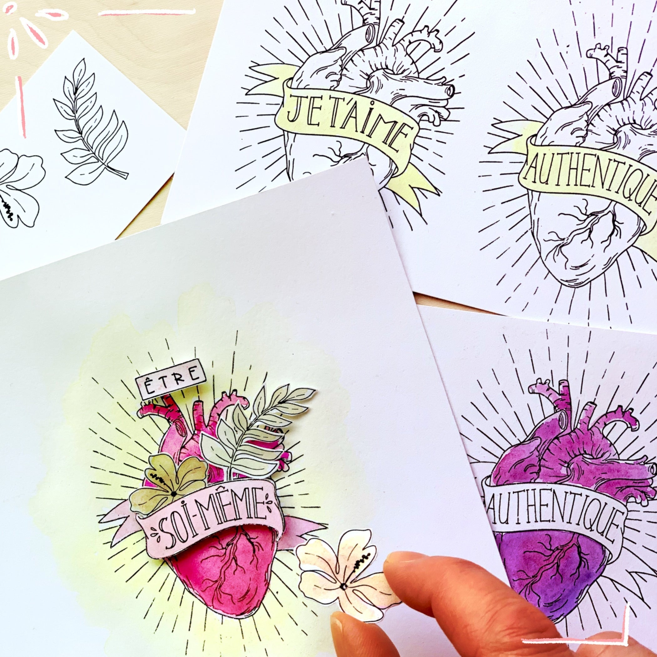 Tampon transparent "Mon Coeur" Frida Kahlo®