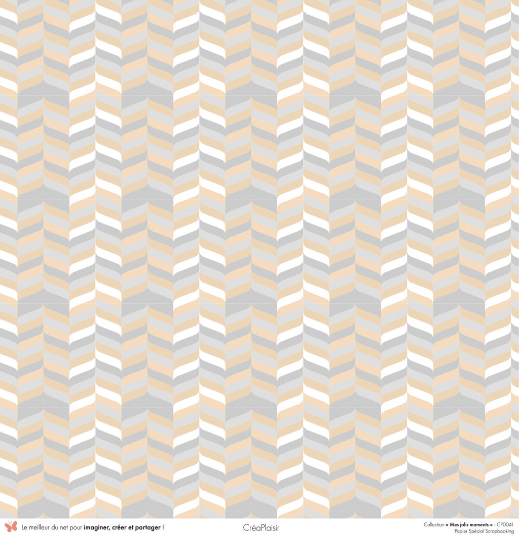 Set 12 papiers Mes jolis moments - 6 papiers 30,5x31,5 cm + 6 papiers 12x30,5cm