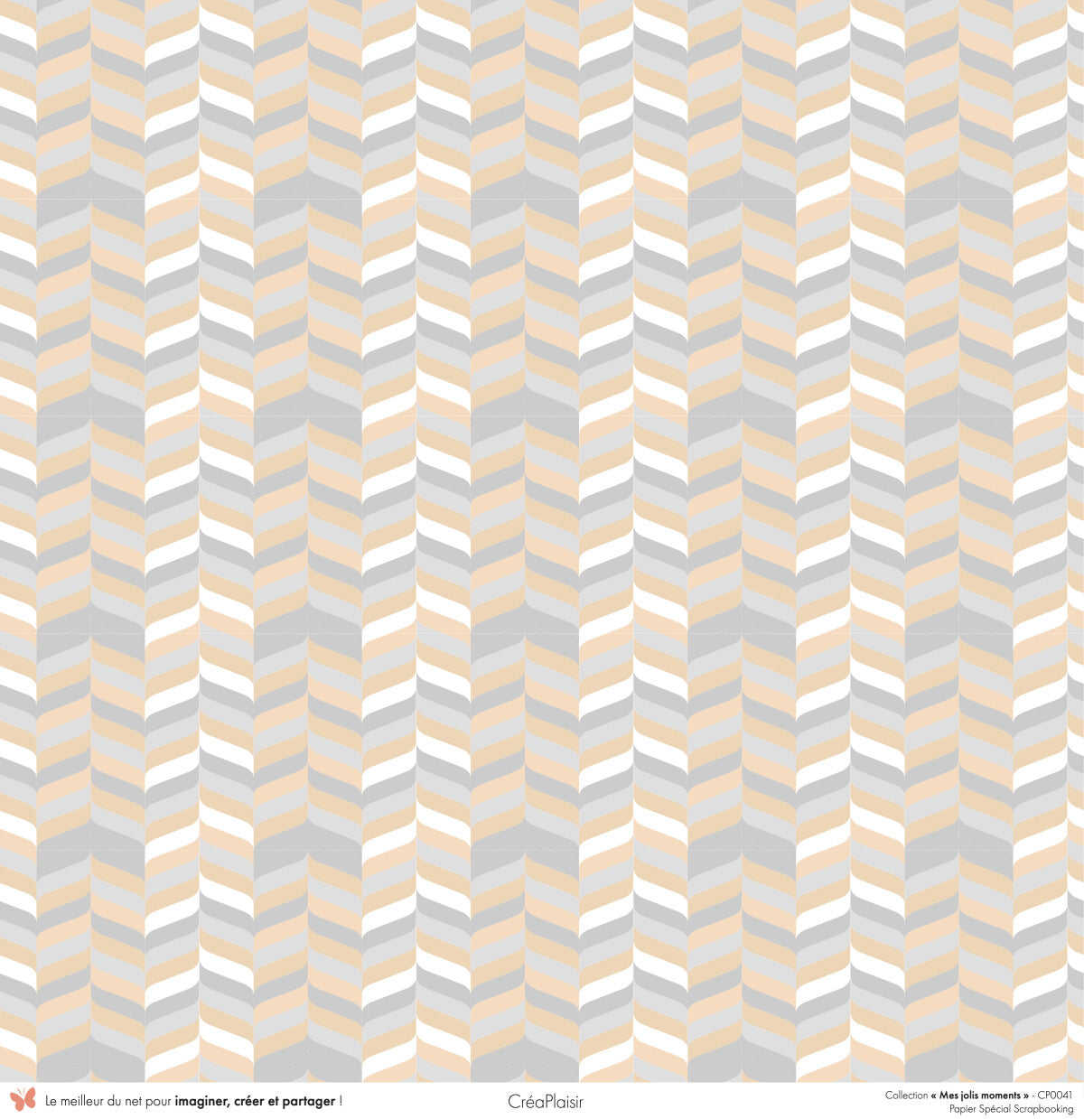 Set 12 papiers Mes jolis moments - 6 papiers 30,5x31,5 cm + 6 papiers 12x30,5cm