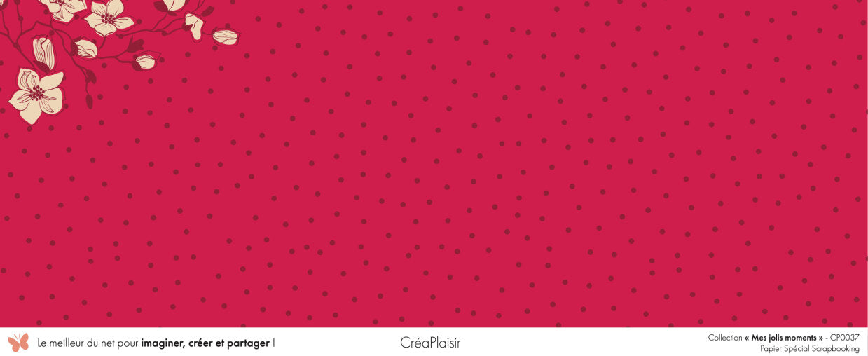 Set 12 papiers Mes jolis moments - 6 papiers 30,5x31,5 cm + 6 papiers 12x30,5cm