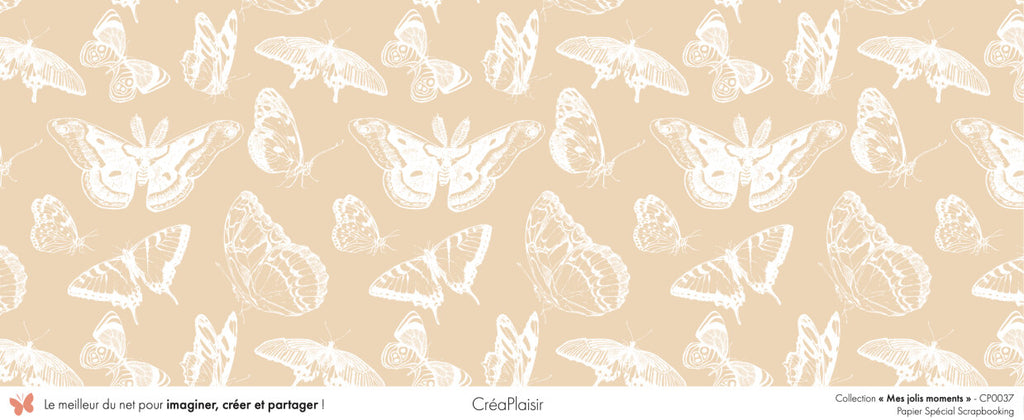 Set 12 papiers Mes jolis moments - 6 papiers 30,5x31,5 cm + 6 papiers 12x30,5cm