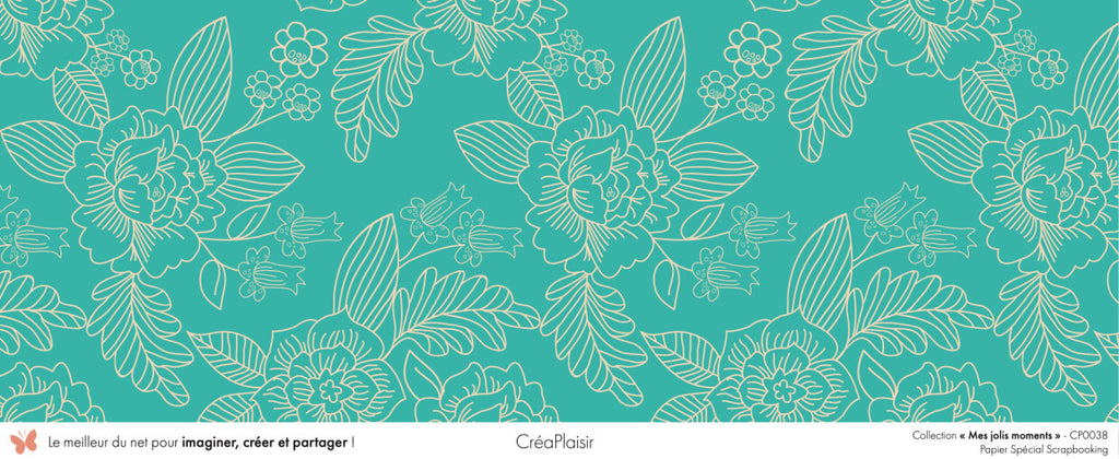 Set 12 papiers Mes jolis moments - 6 papiers 30,5x31,5 cm + 6 papiers 12x30,5cm