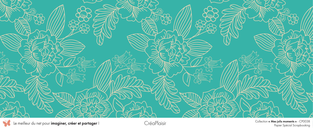 Set 12 papiers Mes jolis moments - 6 papiers 30,5x31,5 cm + 6 papiers 12x30,5cm