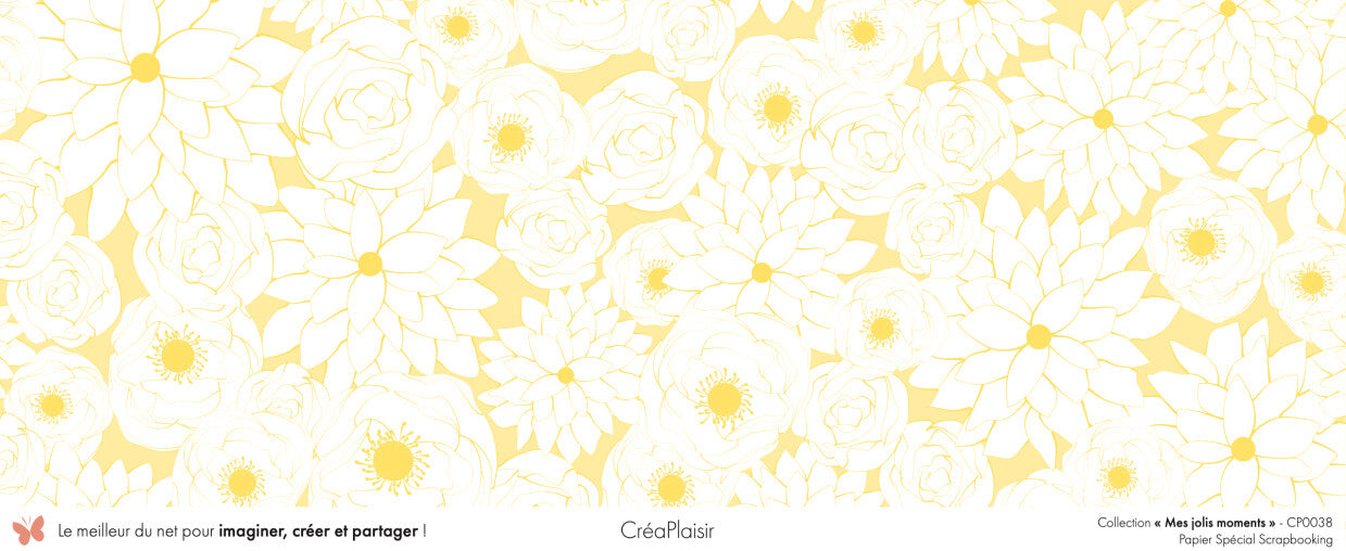 Set 12 papiers Mes jolis moments - 6 papiers 30,5x31,5 cm + 6 papiers 12x30,5cm