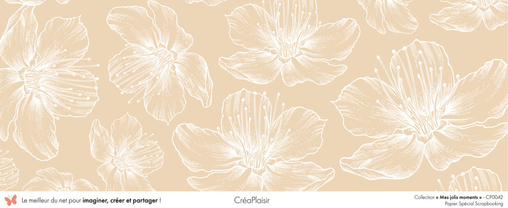 Set 12 papiers Mes jolis moments - 6 papiers 30,5x31,5 cm + 6 papiers 12x30,5cm