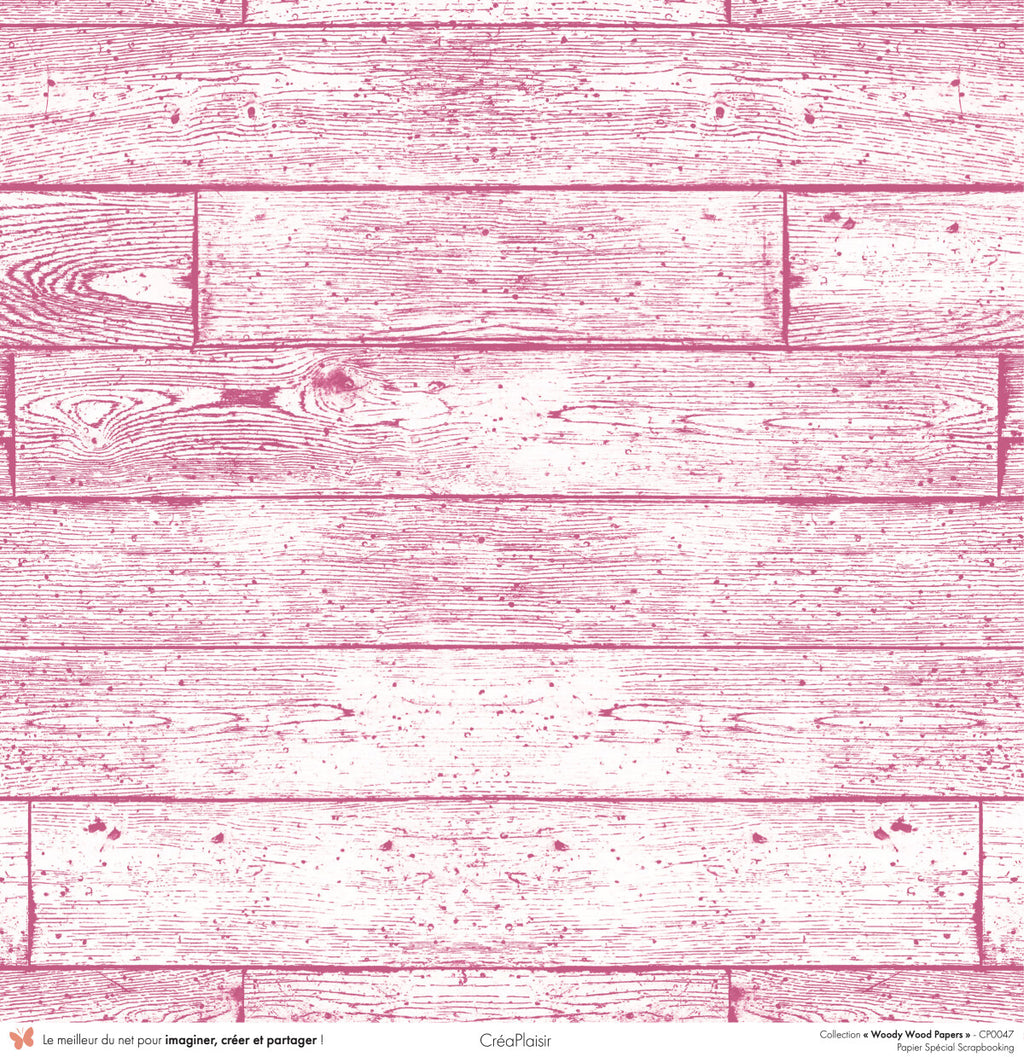 Set papiers Woody Wood Papers - 6 papiers 30,5x31,5 cm + 6 papiers 12x30,5cm