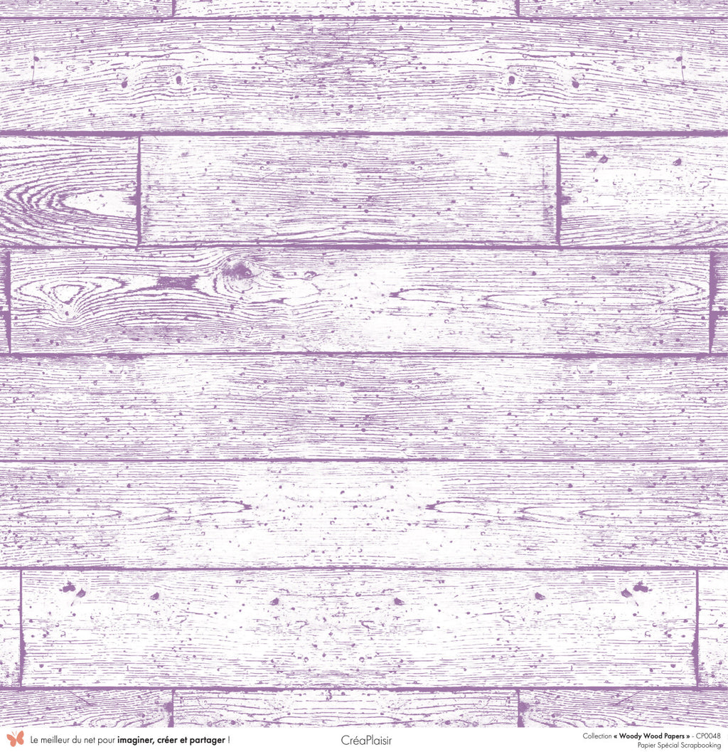 Set papiers Woody Wood Papers - 6 papiers 30,5x31,5 cm + 6 papiers 12x30,5cm