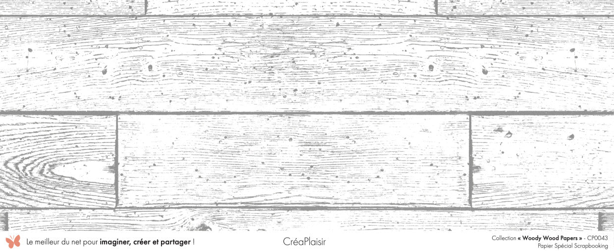 Set papiers Woody Wood Papers - 6 papiers 30,5x31,5 cm + 6 papiers 12x30,5cm