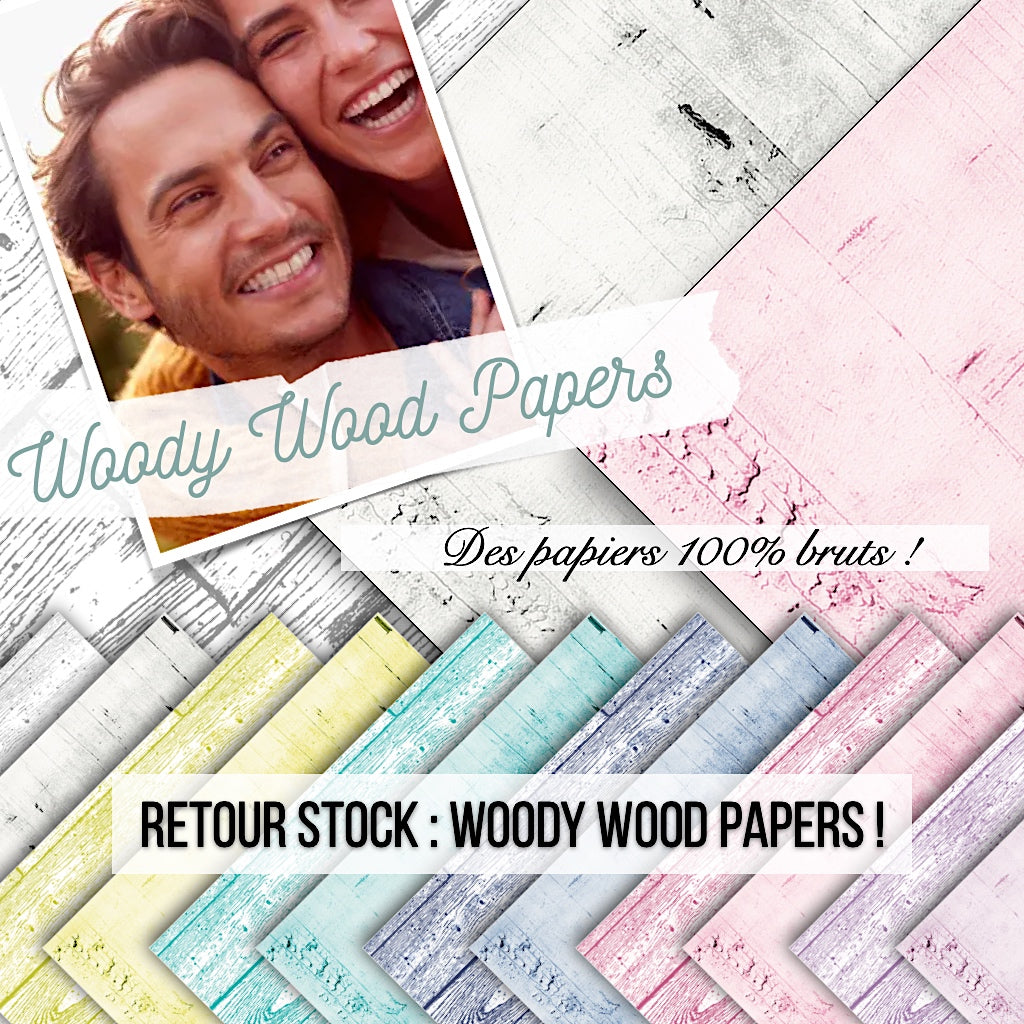 Set papiers Woody Wood Papers - 6 papiers 30