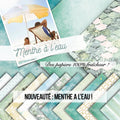 Set papiers Menthe à l'eau - 6 papiers 30,5x31,5 cm + 6 papiers 12x30,5cm