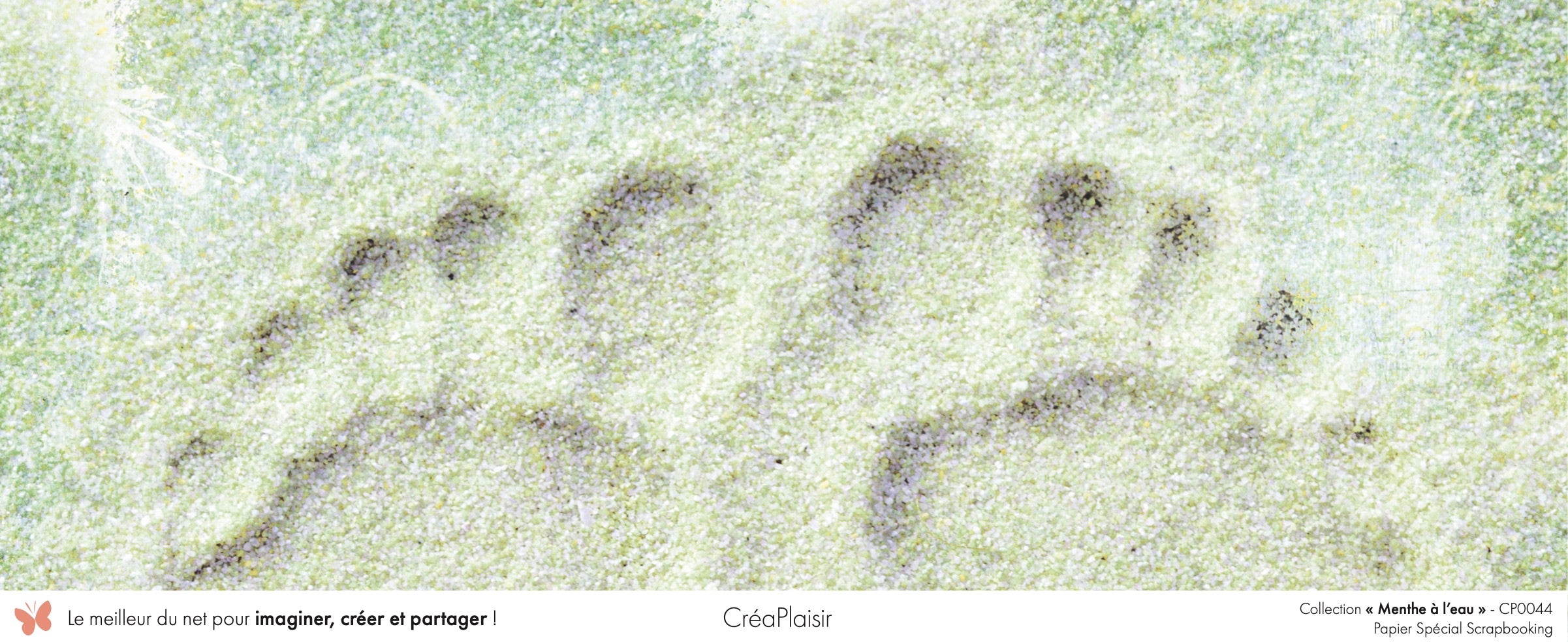 Set papiers Menthe à l'eau - 6 papiers 30,5x31,5 cm + 6 papiers 12x30,5cm