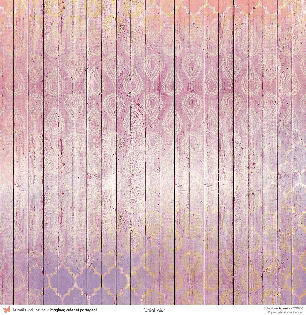 Set papiers Au vert - 12 papiers : 6 papiers 30,5x31,5 cm + 6 papiers 12x30,5cm