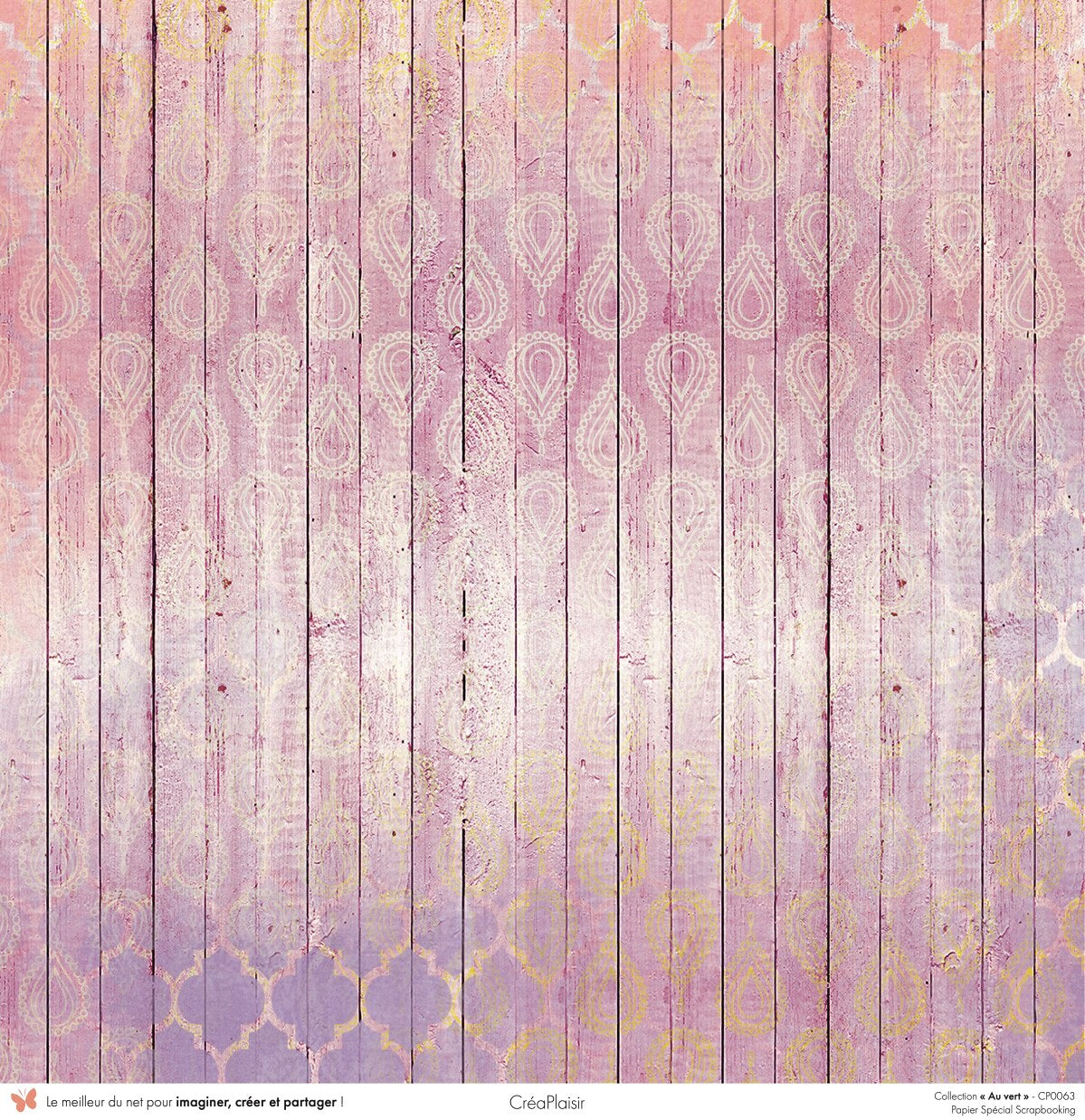 Set papiers Au vert - 12 papiers : 6 papiers 30,5x31,5 cm + 6 papiers 12x30,5cm