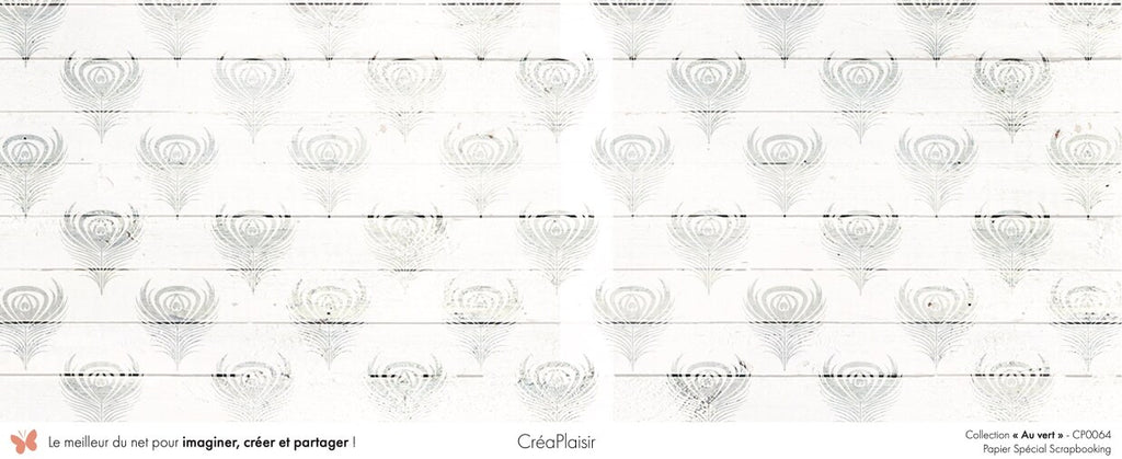 Set papiers Au vert - 12 papiers : 6 papiers 30,5x31,5 cm + 6 papiers 12x30,5cm