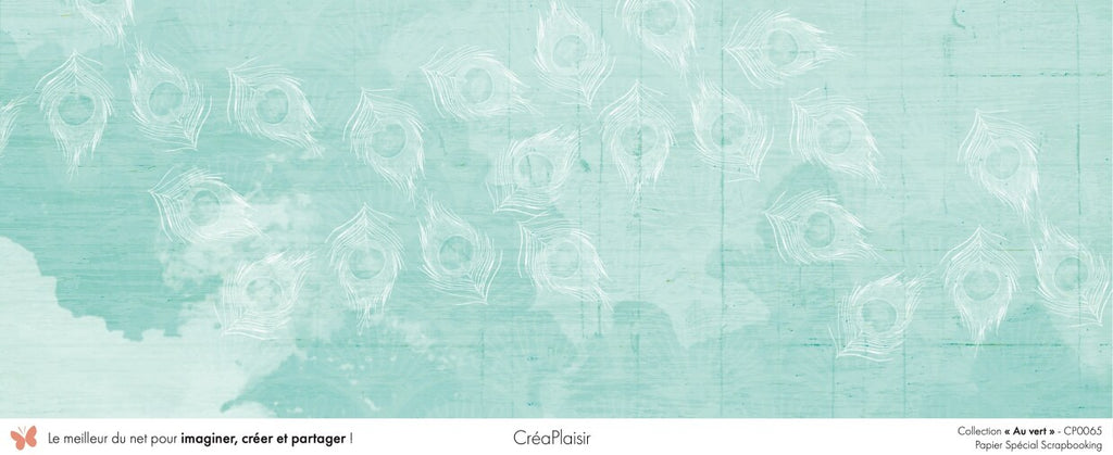 Set papiers Au vert - 12 papiers : 6 papiers 30,5x31,5 cm + 6 papiers 12x30,5cm