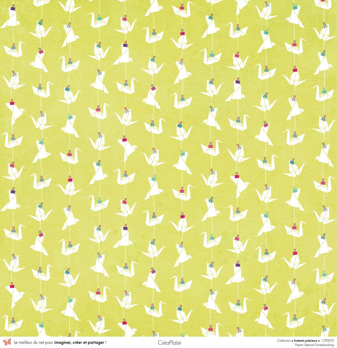 Set 12 papiers Instants précieux - 12 papiers : 6 papiers 30,5x31,5 cm + 6 papiers 12x30,5cm