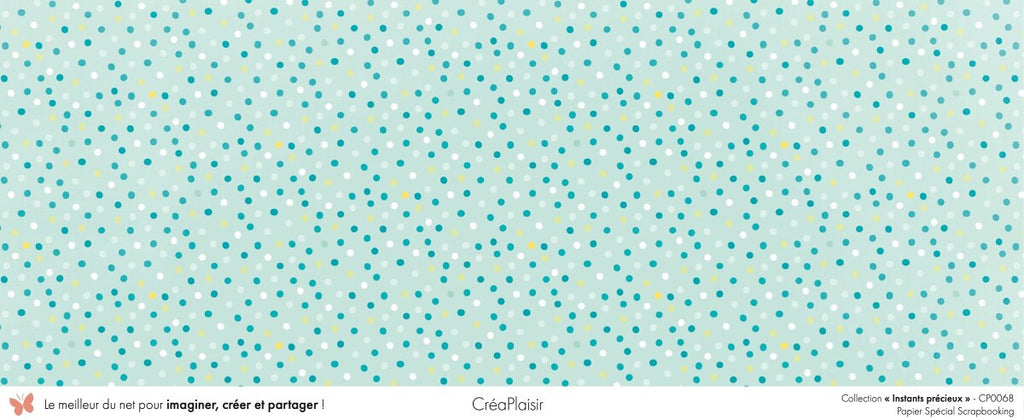 Set 12 papiers Instants précieux - 12 papiers : 6 papiers 30,5x31,5 cm + 6 papiers 12x30,5cm