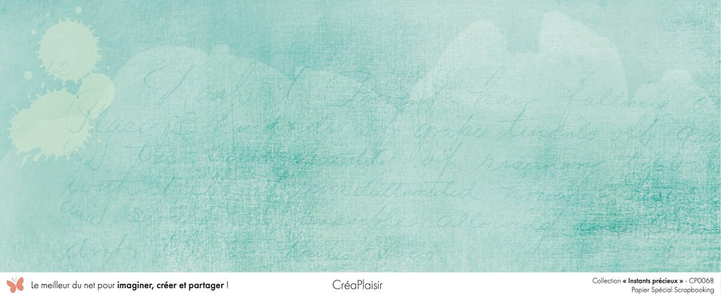 Set 12 papiers Instants précieux - 12 papiers : 6 papiers 30,5x31,5 cm + 6 papiers 12x30,5cm