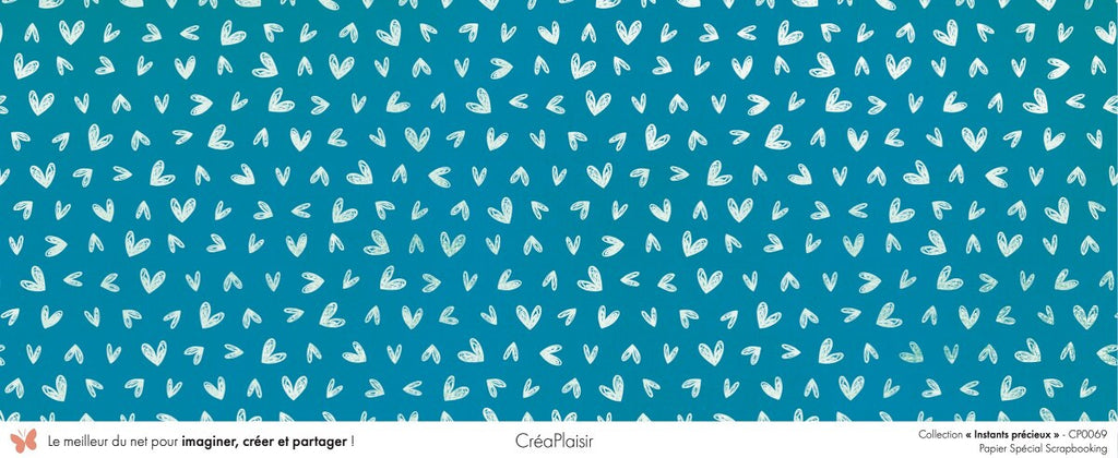 Set 12 papiers Instants précieux - 12 papiers : 6 papiers 30,5x31,5 cm + 6 papiers 12x30,5cm