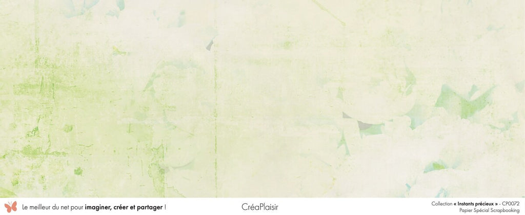 Set 12 papiers Instants précieux - 12 papiers : 6 papiers 30,5x31,5 cm + 6 papiers 12x30,5cm