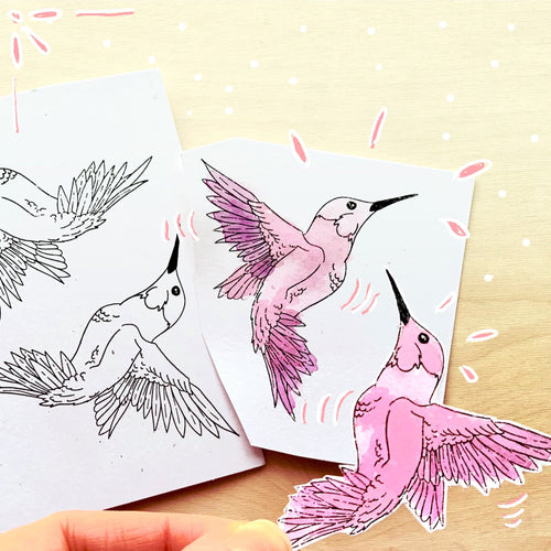 2 Tampons transparents "Colibris" Frida Kahlo®