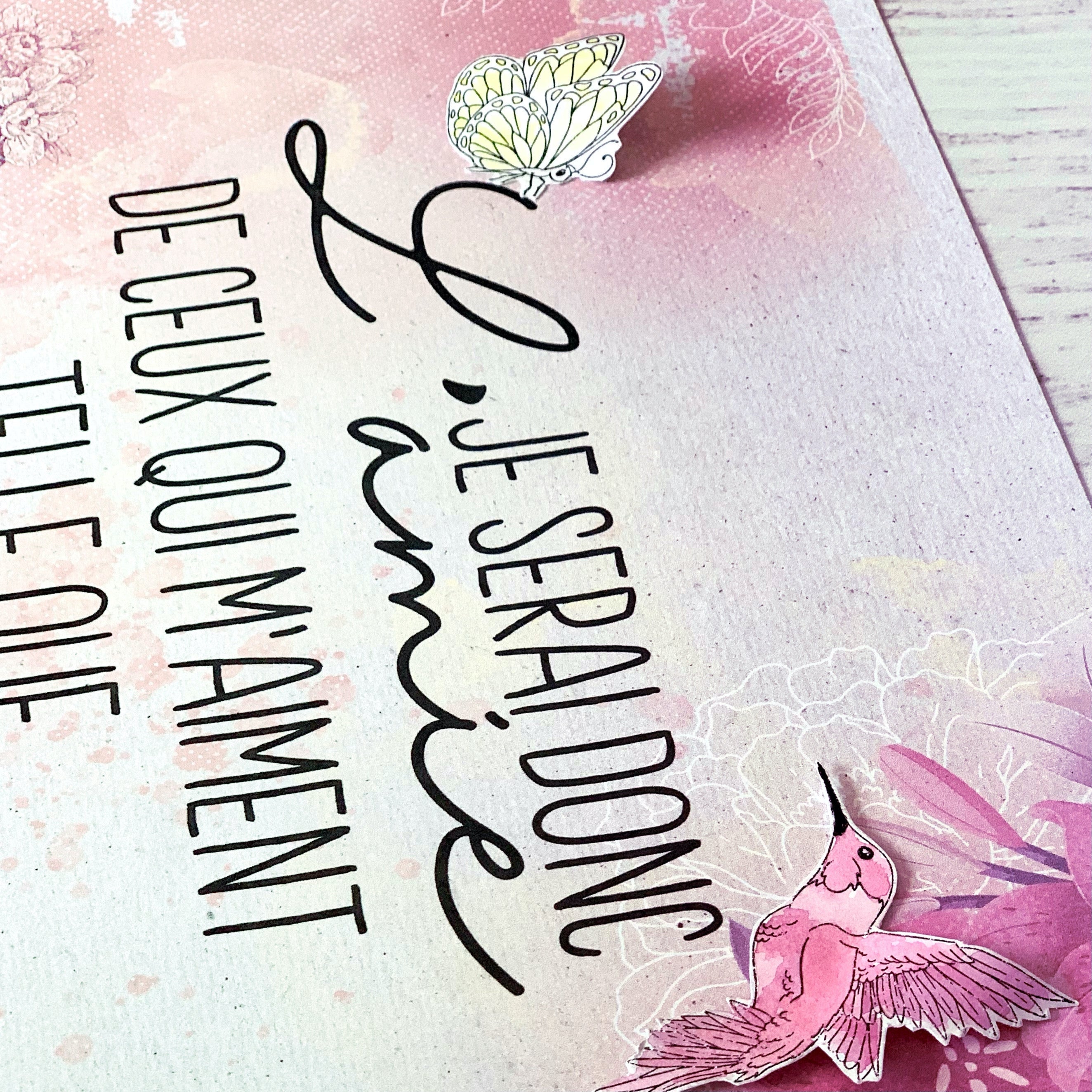 3 Tampons transparents "Délicats papillons" Frida Kahlo®