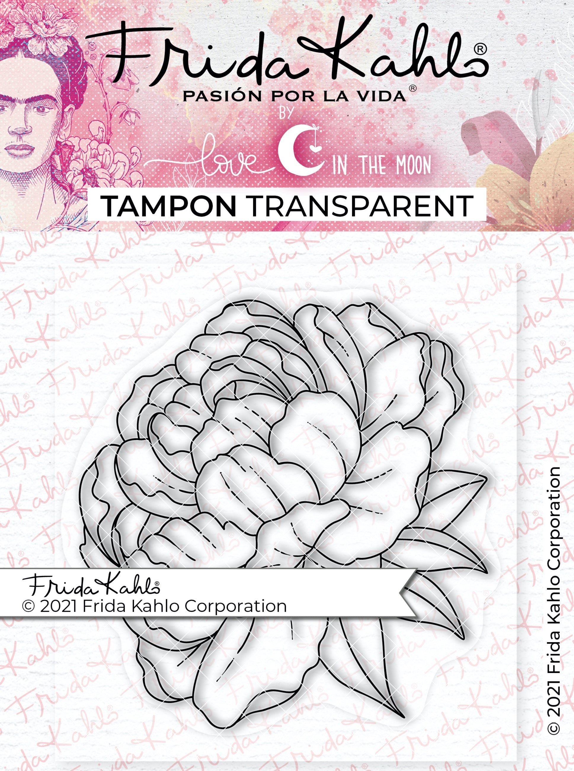 Tampon transparent "Jolie pivoine - 1 " Frida Kahlo®