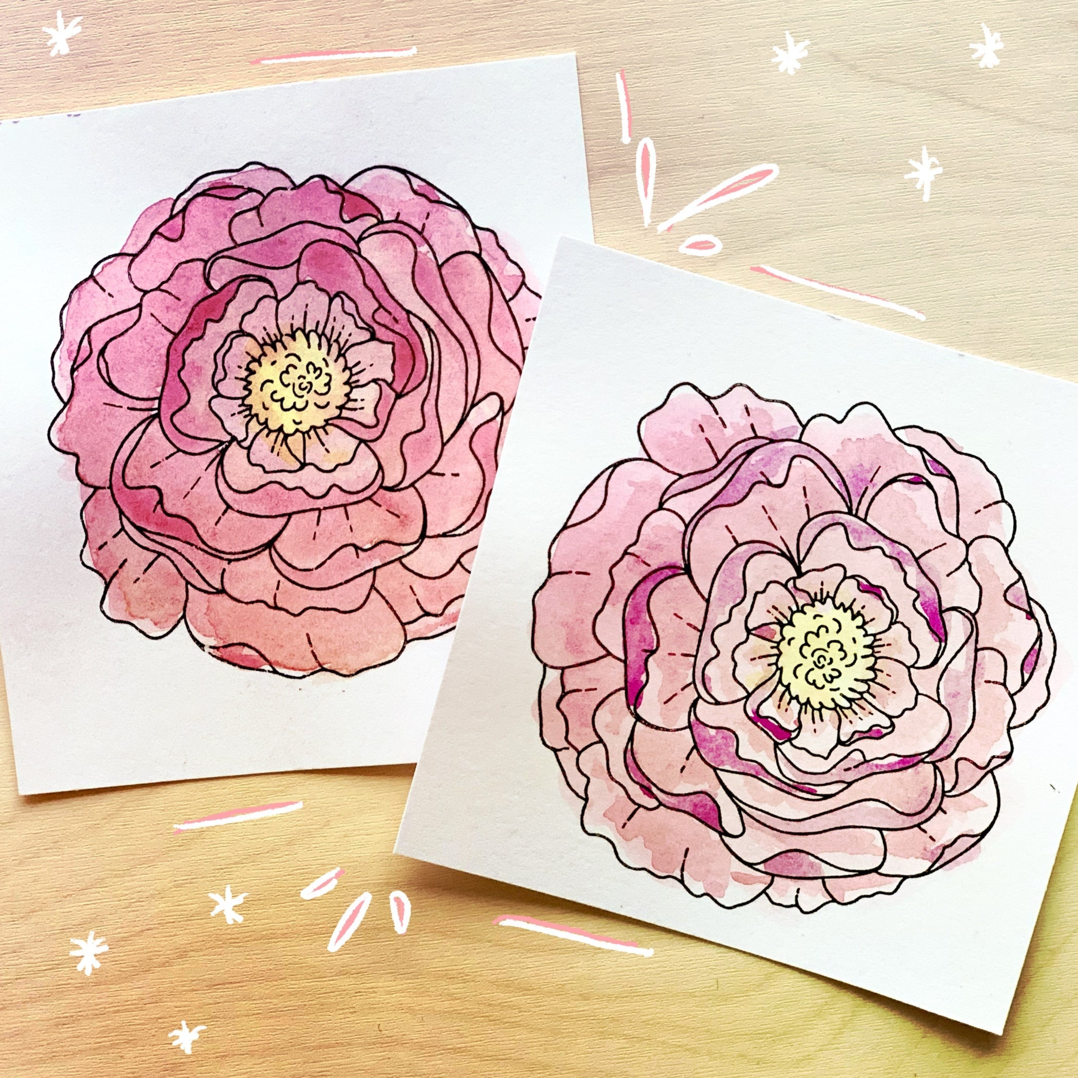 Tampon transparent "Jolie pivoine - 2 " Frida Kahlo®