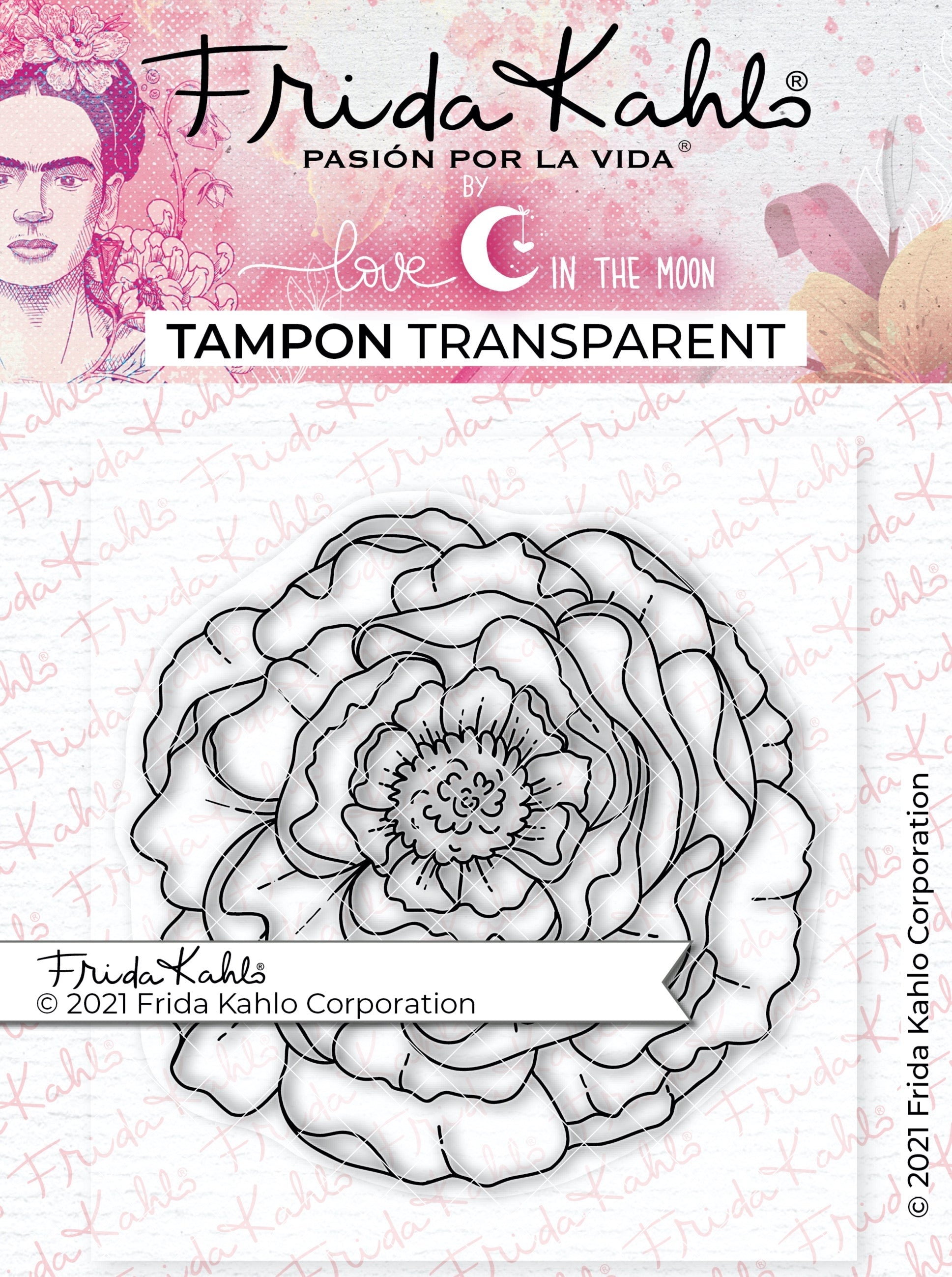 Tampon transparent "Jolie pivoine - 2 " Frida Kahlo®