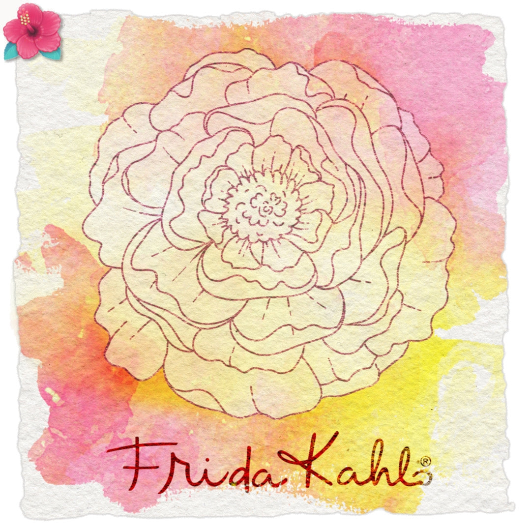 Tampon transparent "Jolie pivoine - 2 " Frida Kahlo®