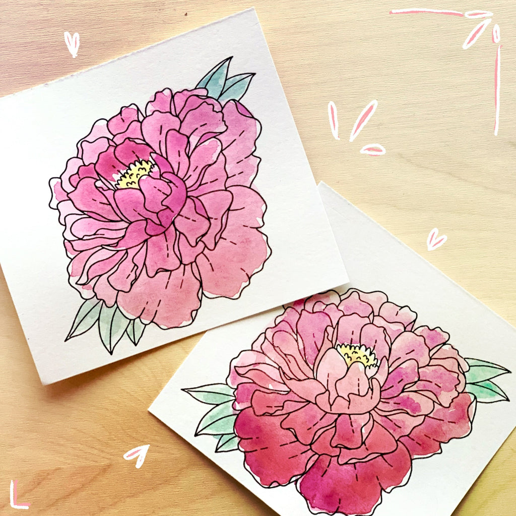 Tampon transparent "Jolie pivoine - 3 " Frida Kahlo®