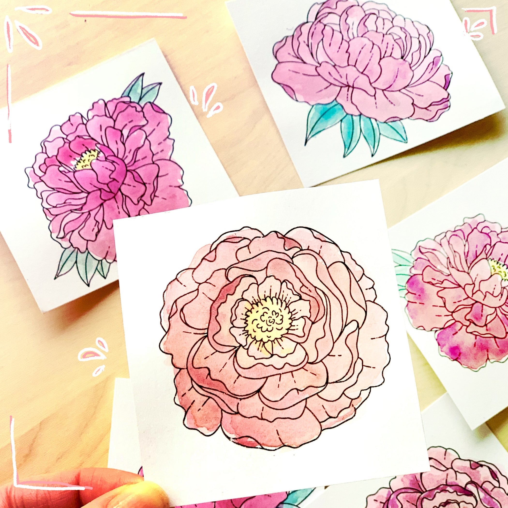 Tampon transparent "Jolie pivoine - 3 " Frida Kahlo®