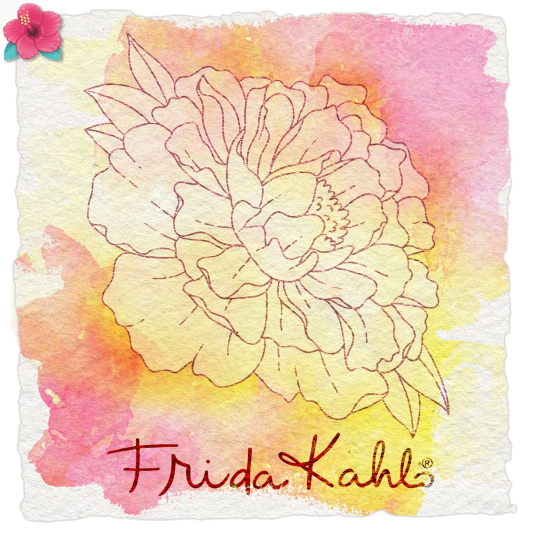 Tampon transparent "Jolie pivoine - 3 " Frida Kahlo®