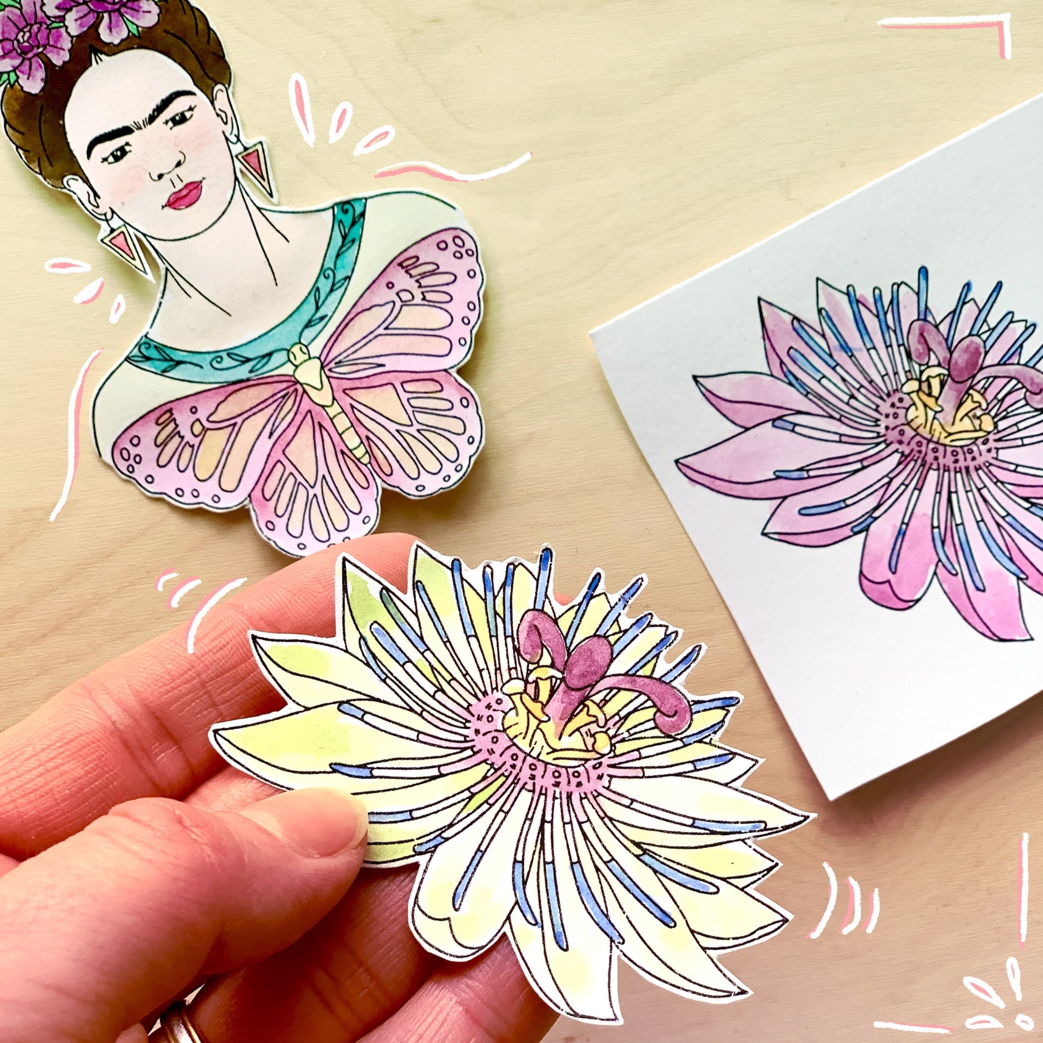 Tampon transparent "Passion passiflore - 3 " Frida Kahlo®