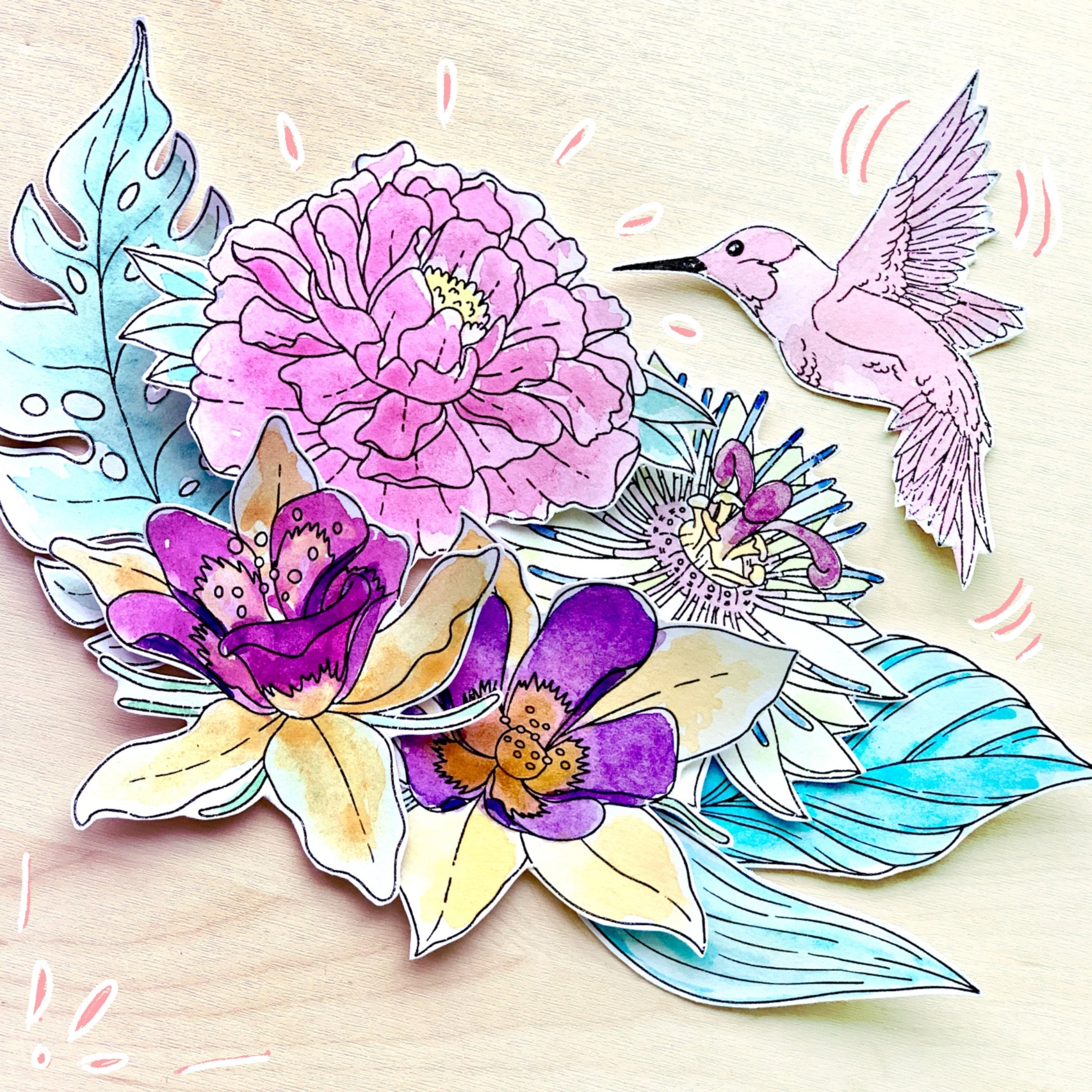 Tampon transparent "Passion passiflore - 3 " Frida Kahlo®