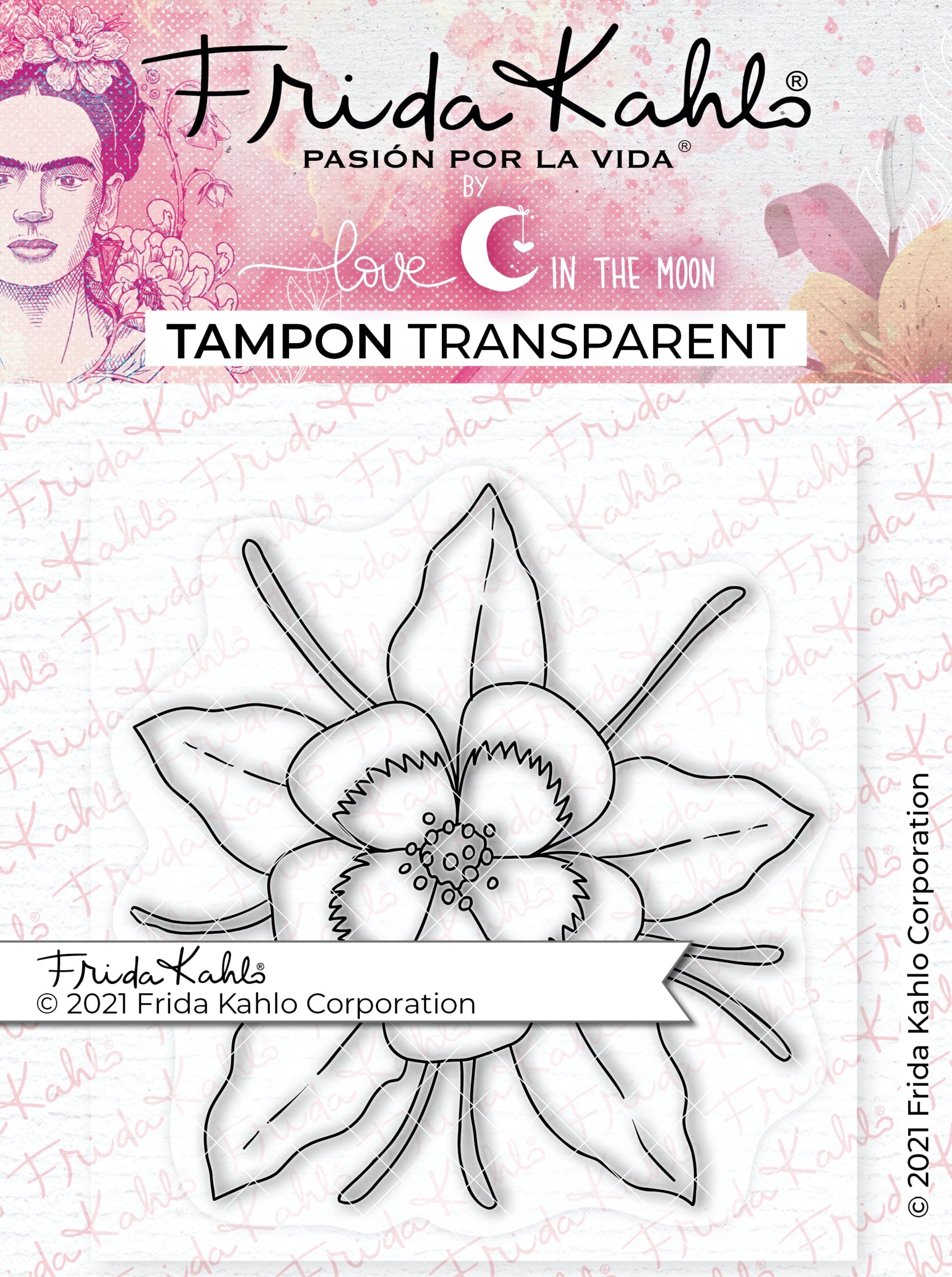 Tampon transparent "Mélancolique ancolie - 2 " Frida Kahlo®
