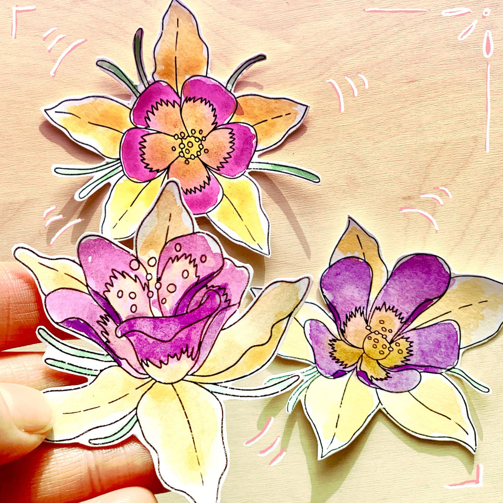 Tampon transparent "Mélancolique ancolie - 2 " Frida Kahlo®