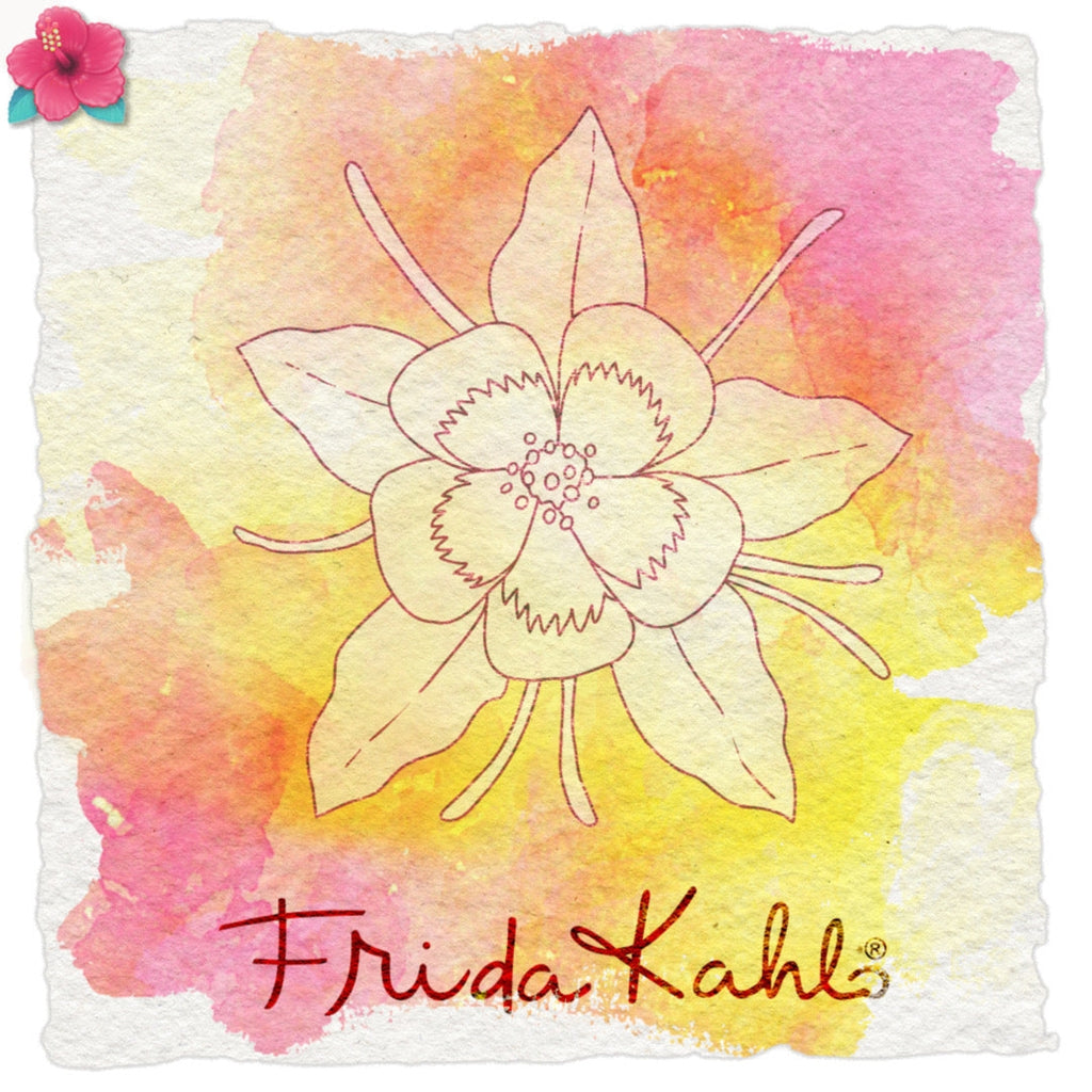 Tampon transparent "Mélancolique ancolie - 2 " Frida Kahlo®